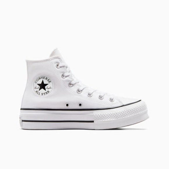 Converse White High-Top Sneakers Classic Design - Picture 1 of 8